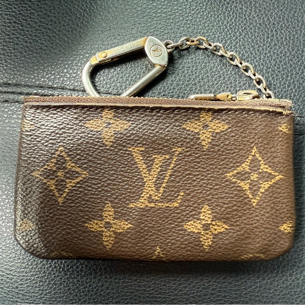 Louis Vuitton Brown and Gold Monogram Pouch
